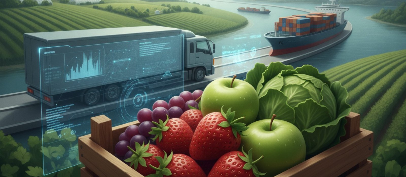 Fruits et légumes frais en distribution