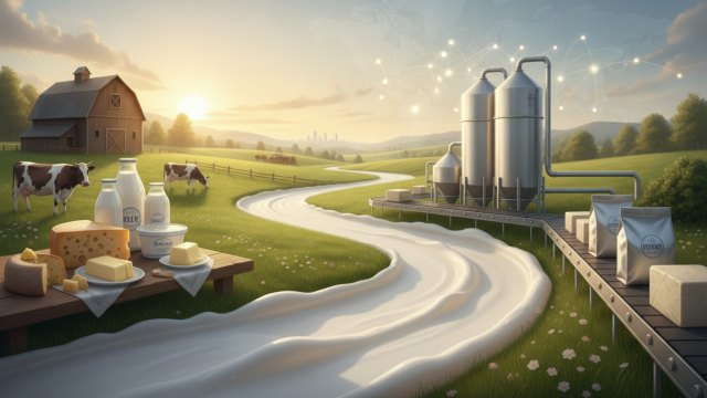 Produits laitiers et ligne de conditionnement