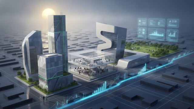 Tours de bureaux et quartiers d'affaires