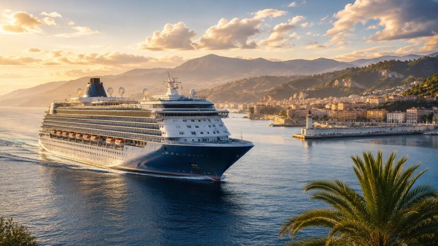 Navire de croisière et port touristique