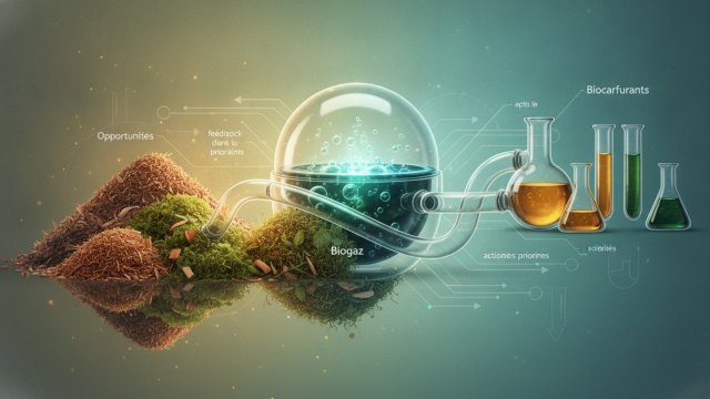 Miniature du rapport Opportunités dans la bioénergie : biomasse, biogaz et biocarburants